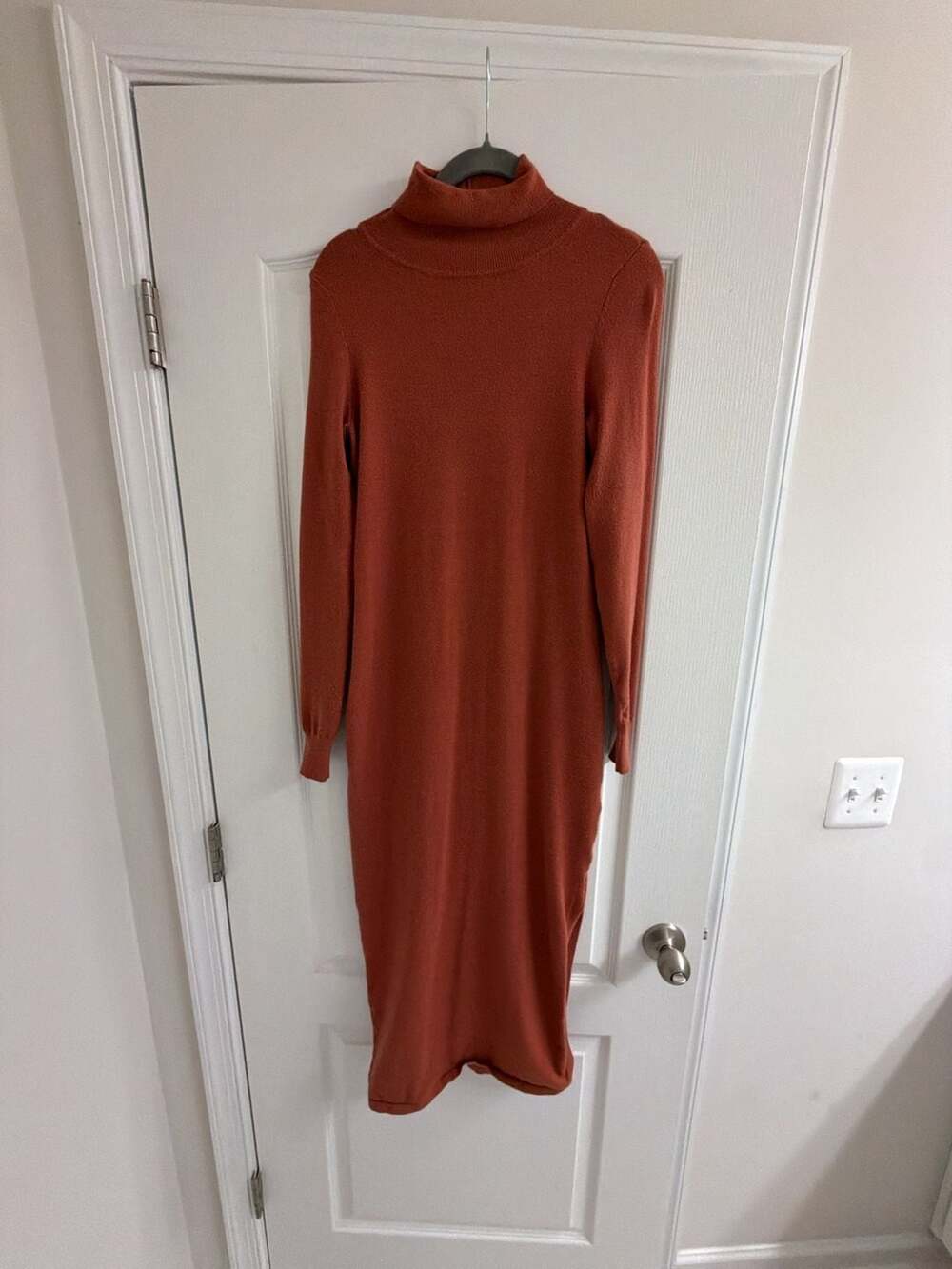 Long Sleeve Turtleneck Midi Sweater Dress